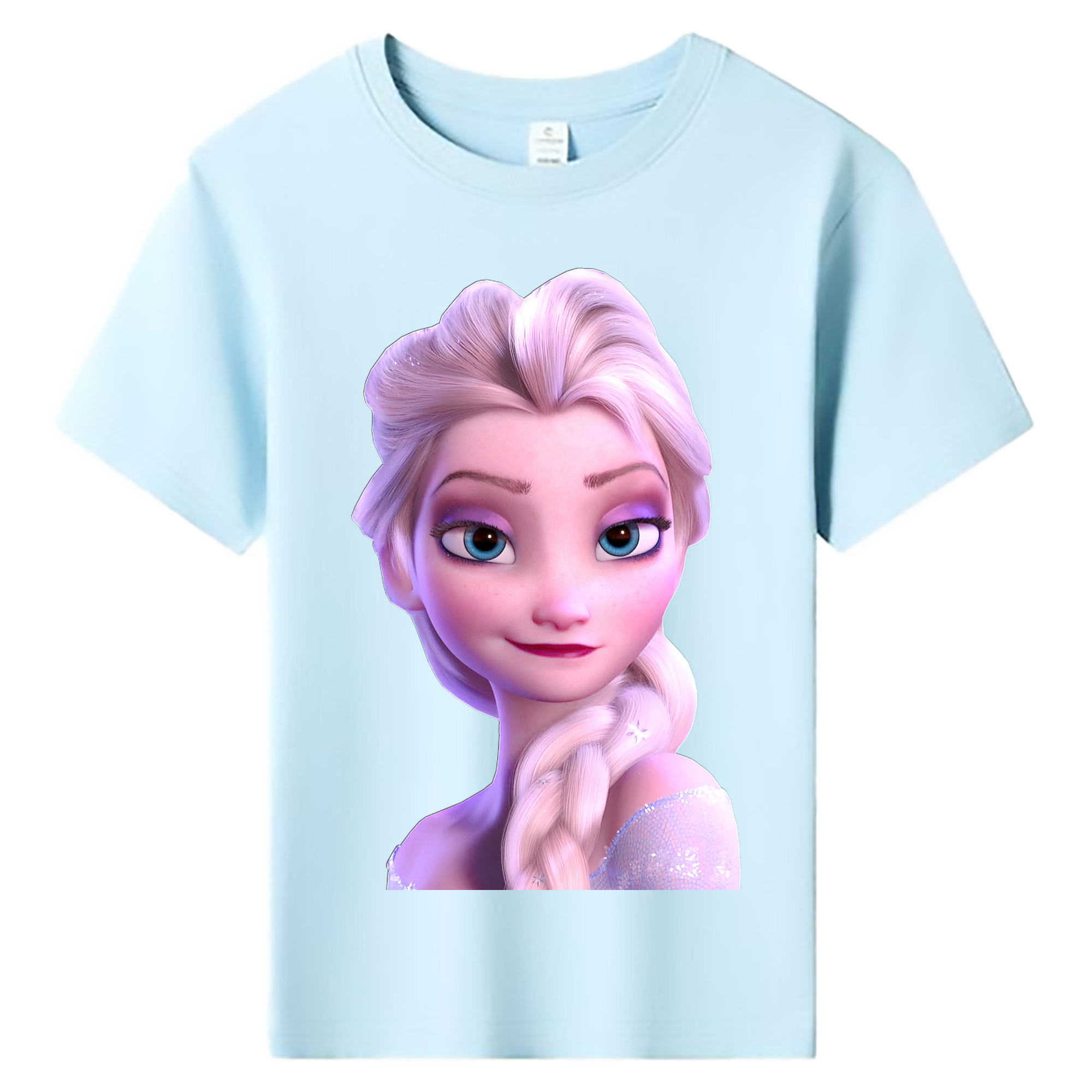 （画像用） アナと雪の女王 アンナ エルサ Frozen Anna Elsa 綿100％キッズTシャツ（フロントプリント）